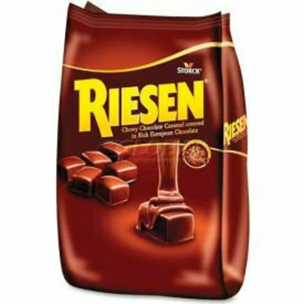 Marjack Riesen Chewy Chocolate Caramels, Individually Wrapped, 1.87 Lb. Bag STK398052